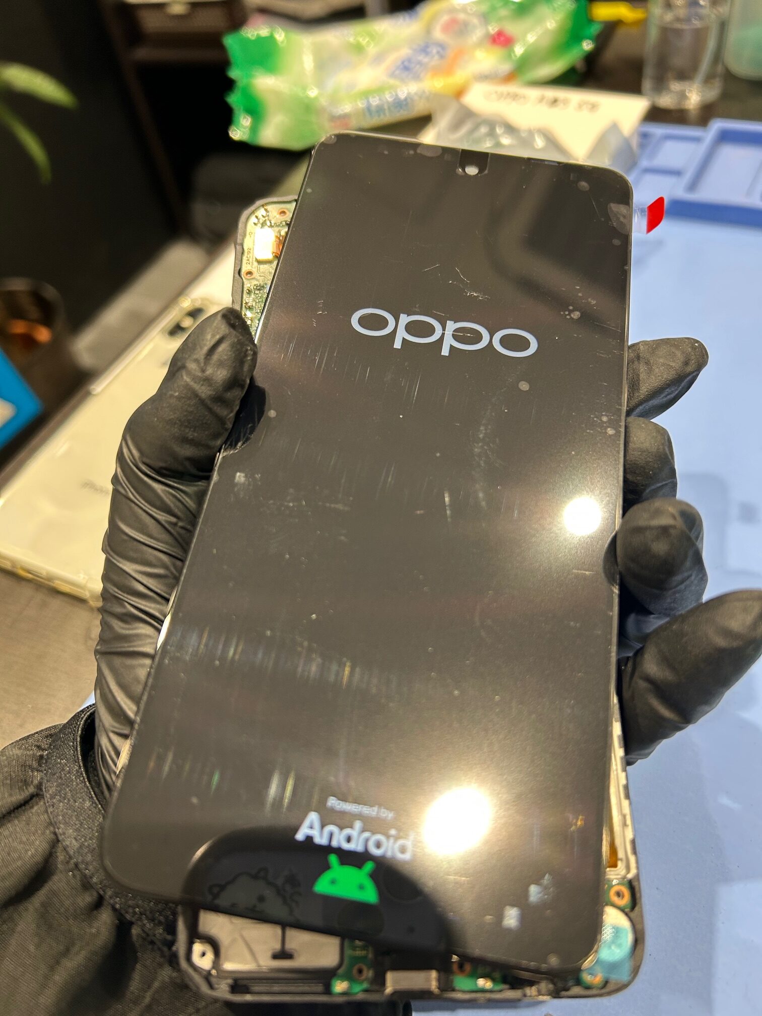 【安城店】OPPO A３５Gの画面交換【豊田市からご来店】